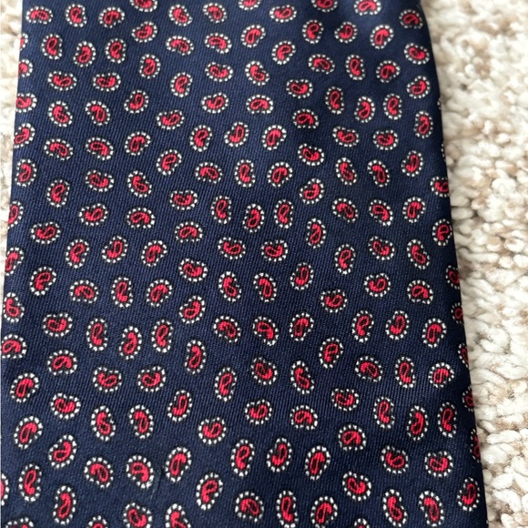 Christian Dior 100% Silk Tie Navy Blue - Picture 5 of 7